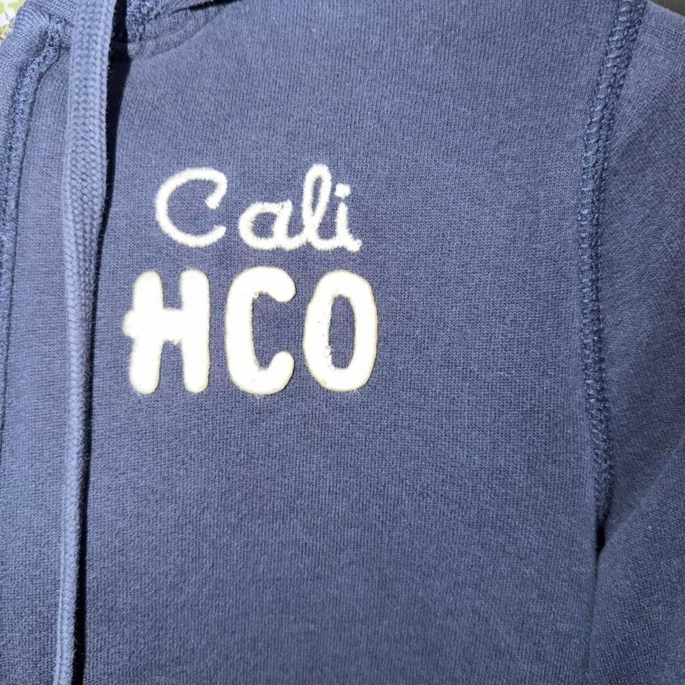 Hollister HCO navy blue zip up hoodie preppy - Picture 3 of 6
